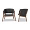 Baxton Studio Baron Mid-Century Modern Dark Grey Fabric Upholstered 2-Piece Wood Living Room Accent Chair Set Set of 2 188-11676-ZORO - alternate 2